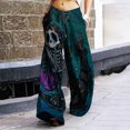 thumbnail image 2 of De Pantalones deportivos holgados, informales, retro, con cordón y pernera ancha, estampados y bolsillos para mujer, 2 of 5