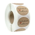 thumbnail image 2 of Homemade with Love Stickers 500 PCS, 1" Round Thanksgiving Stickers for Scrapbooking, Gift Tags, Water Bottles, Vintage Kraft Paper Holiday Decorations, 1 Roll, 2 of 4