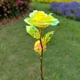 thumbnail image 4 of Injueey Luces de flores alimentadas por energía Solar de acero inoxidable, luz Solar para césped de rosas, patio, jardín, luz de suelo al Jardín y Patio, 4 of 6