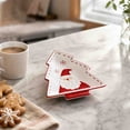 thumbnail image 7 of Christmas Tree Ceramic Tray Chip & Dip , Santa Pattern Christmas Kitchen Decor for Holiday Treats, Candy, Festive Tableware for Christmas Parties(A), 7 of 7