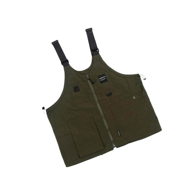 Camping Vest Shoulder Bag Breathable Work Vest Lightweight for Top Work Vest Hunting Travel Adult Green