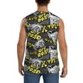 thumbnail image 4 of Fotbe Men's White Retro Off-Road Vehicle Print Men's Sleeveless Muscle Tank Tops Casual T-Shirts for Gym Workout Beach-3X-Large, 4 of 8