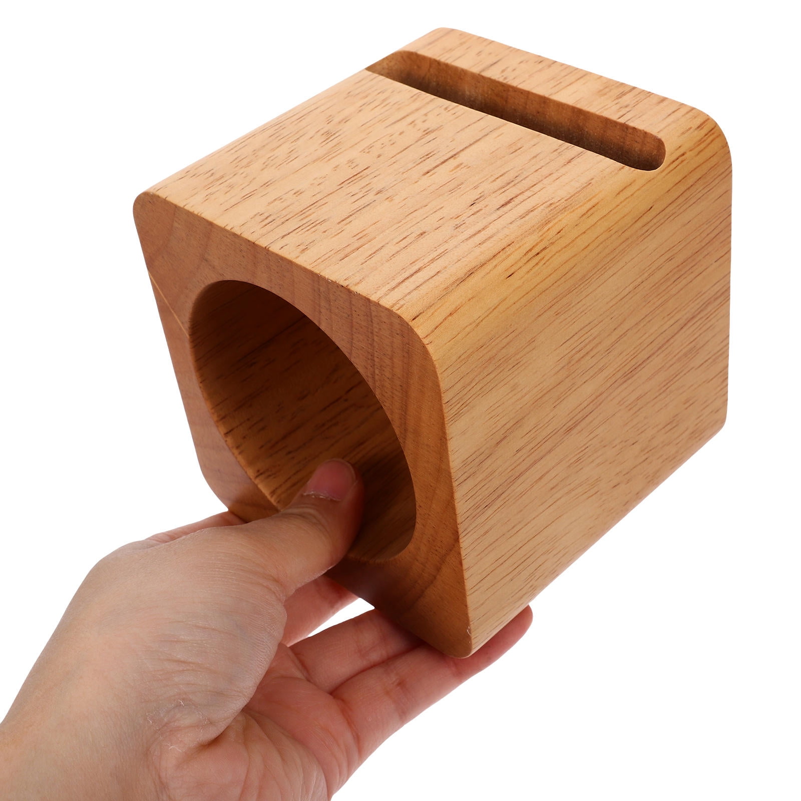 LEORX Brown Plastic Phone Stand with Passive Sound Amplification for Indoor and Outdoor Use 6.5 x 6.5 x 6.5 inches