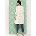 thumbnail image 6 of Janasya Women's Off White Cambric Cotton Botanical Print Flared Tunic, 6 of 6