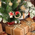 thumbnail image 4 of Colgante para árbol de Navidad JanHm muñeco de nieve y estrella de cinco puntas hecho a mano con paja de trigo, 4 of 5