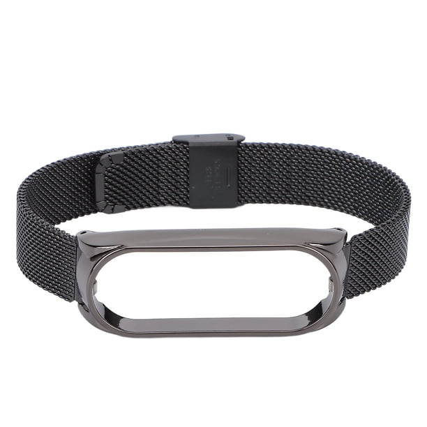 Correa de metal compatible con reloj inteligente Xiaomi Mi Band 6, repuesto de correa de acero, accesorios para pulsera, color negro