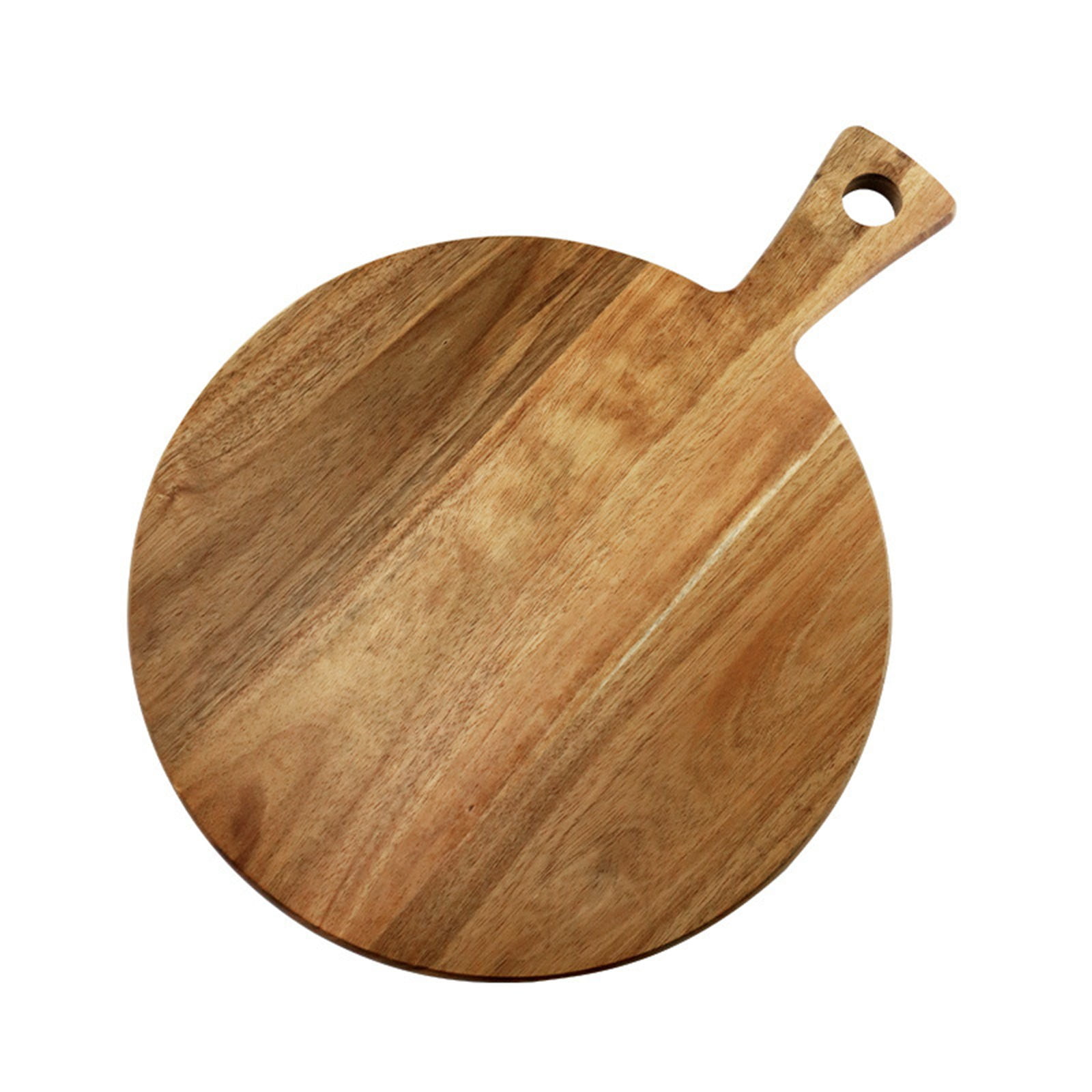 TERGAYEE Wood Round Cutting Board,Chopping Board with Handle for  Meat,Cheese Board,Vegetables,Bread, and Charcuterie - Decorative Wooden  Serving Board for Kitchen and Dining Room 