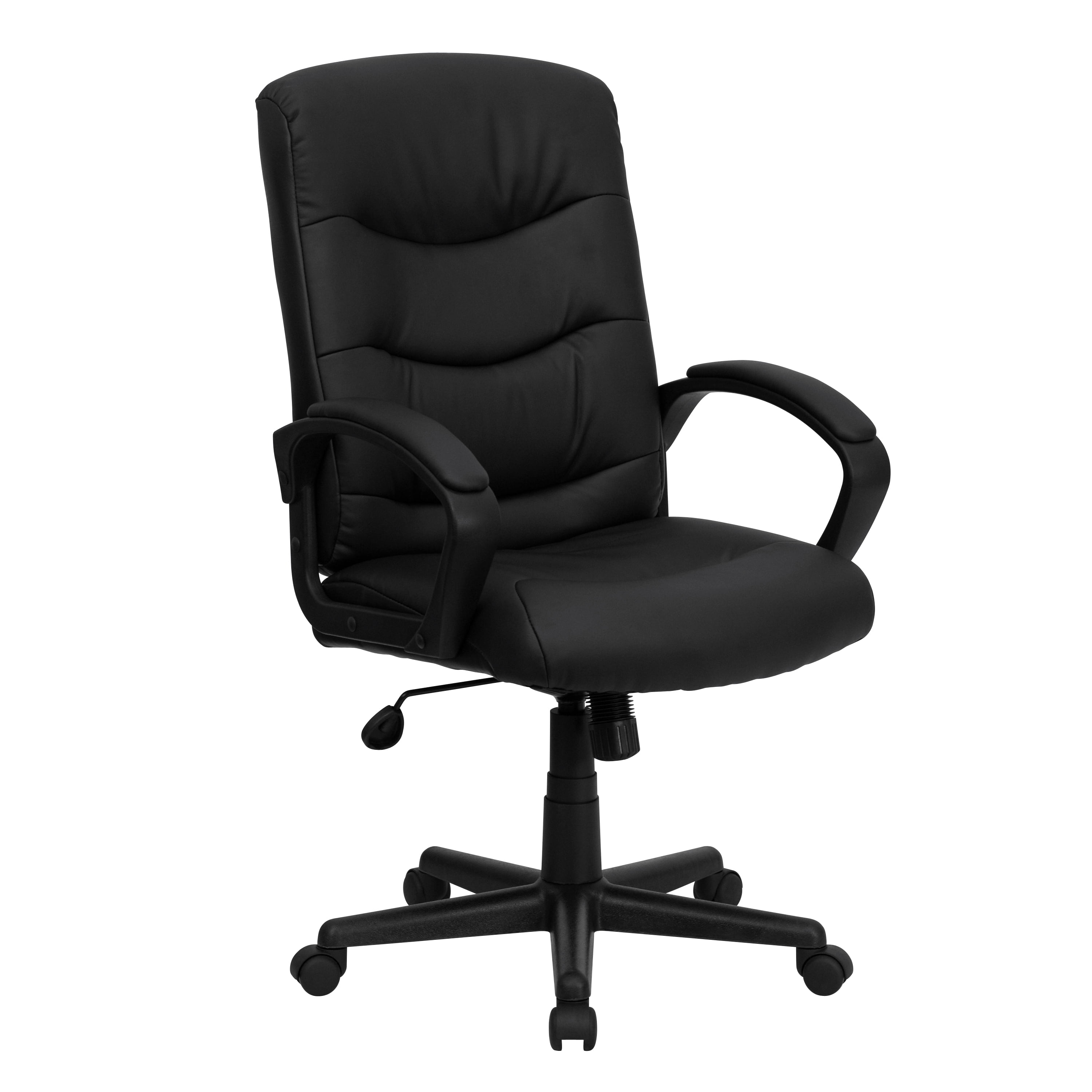 Flash Furniture Mid-Back Black LeatherSoft Executive Swivel Office