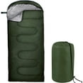 thumbnail image 3 of 10 Pack of Bulk Wholesale Cold Weather Hooded Sleeping Bags for Adults, Kids, Homeless, Camping, Indoors & Outdoors - 10 Count Hooded Sleeping Bags in Forest Green -  71"L x 30"W, 3 of 7