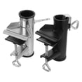 thumbnail image 1 of SKISUNO 2 Pcs Support de Pince pour Parasol d'Extérieur Support en Fer Robuste pour Utilisation sur Patio Balcon Plage, 1 of 8