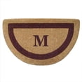thumbnail image 1 of Nedia Home 02055M Monophoto - Cadre Marron 22 x 36 Po Demi-Rond Paillasson de Coco Robuste - Monogrammé M, 1 of 1