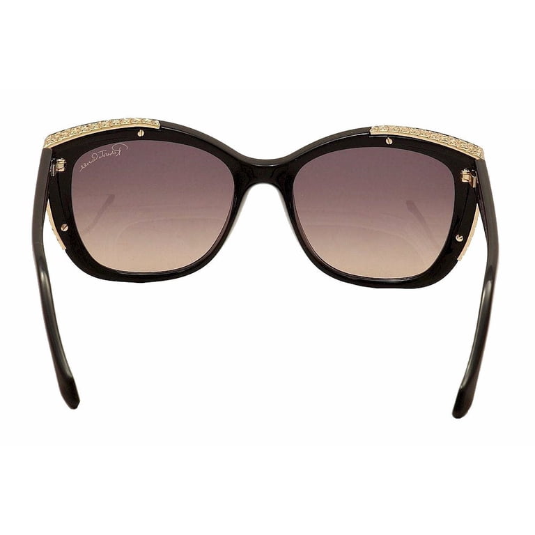Roberto Cavalli RC888S Mekbuda Sunglasses by Roberto Cavalli blue silver Roberto Cavalli RC888S 01B Mekbuda Black Cat Eye sunglasses  main image 3