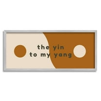 Stupell Industries Yin To My Yang Romantic Harmony Balance Symbol Graphic Art Gray Framed Art Print Wall Art, Design by Daphne Polselli