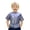 Blue, variant on mgoYE Kids Boys Girls Metallic Shiny T-Shirt Dance Tops Short Sleeves Loose T-Shirt for Performance(Hot Pink,11-12 Years)