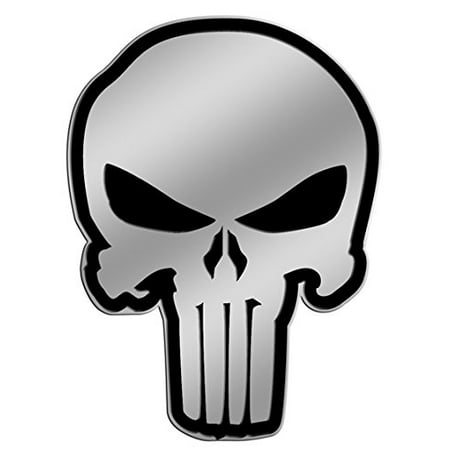 punisher skull metal marvel sticker licensed officially extreme cm silver