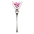 thumbnail image 3 of 2.5 ct Princess Cut Simulated Pink Diamond Solitaire Engagement Ring for Women in 18K White Gold, 3 of 5