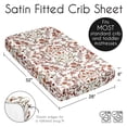 thumbnail image 6 of Sweet Jojo Designs Boho Floral Wildflower Rust Orange and Ivory Girl Satin Fitted Crib Sheet, 6 of 6