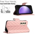 thumbnail image 6 of for Samsung Galaxy A15 Wallet Case, Elegant Card Holder Cash Slot PU Leather Kickstand Shoulder Strap Shockproof Protective Flip Women Girls Case Cover for Samsung Galaxy A15, Coralpink, 6 of 6