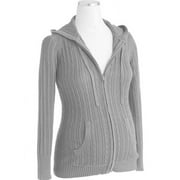 Maternity Cable Zip Cardigan