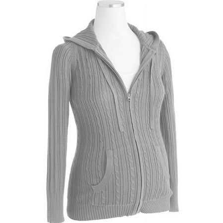 Maternity Cable Zip Cardigan