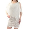 CONNECTED APPAREL $89 Womens New 1003 Ivory Mini Sheath Dress 10 Petites B+B