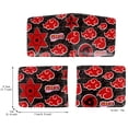 thumbnail image 4 of Roffatide Anime Akatsuki Red Cloud Sharingan Anti Leaf Wallets Artificial Leather Slim Bi-Fold Wallet Multi purpose Wallet, 4 of 6