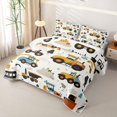 thumbnail image 3 of Castle Fairy Cute Cartoon Construction Truck Quilt Full,Tractor Excavator Full Bedspread Sets for Bedroom,Yellow Blue, 3 of 7