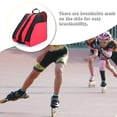 thumbnail image 4 of Greeniant Bolsa de patín de ruedas transpirable Universal de 3 capas, bolsa de almacenamiento, gancho de Metal, bolsillo lateral, correa para el patinar Rojo, 4 of 6