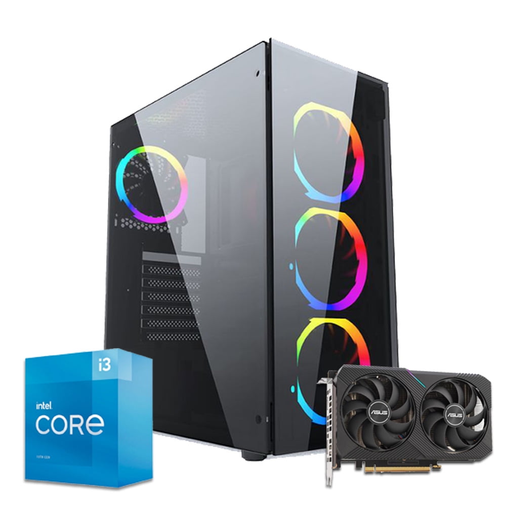 Pc Gamer Intel Core I3- 12100F – Rx 6500 Xt 4Gb – Ram 16 Gb – Ssd 500 Gb – Wifi – Windows 11 Pro - Jx188 Vidrio