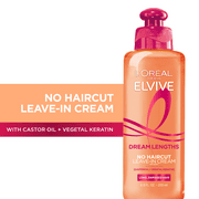 LOreal Paris Elvive Dream Lengths No Haircut Cream Leave in Conditioner, 6.8 fl oz