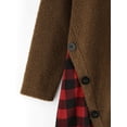 thumbnail image 4 of Plus Size Plaid Insert Faux Fur Coat, 4 of 4