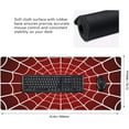 thumbnail image 5 of Red Spider Web Gaming Mouse Pad XL, Extended Stitched Edges Mousepad, Large Mouse Mat Desk Pad, Long Non-Slip Rubber Base Mice Pad（35.5x16 Inch）, 5 of 5