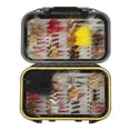 thumbnail image 1 of Fishing Tackle, 72 Pieces Fly Design Stainless Steel Fly Fishing Lure With Waterproof Box For Fishing, 1 of 8