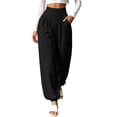 thumbnail image 2 of YHAJDS Women Yoga Workout Pants Solid Color Jogger Style Long Sports Trousers Designed With Pockets, 2 of 8