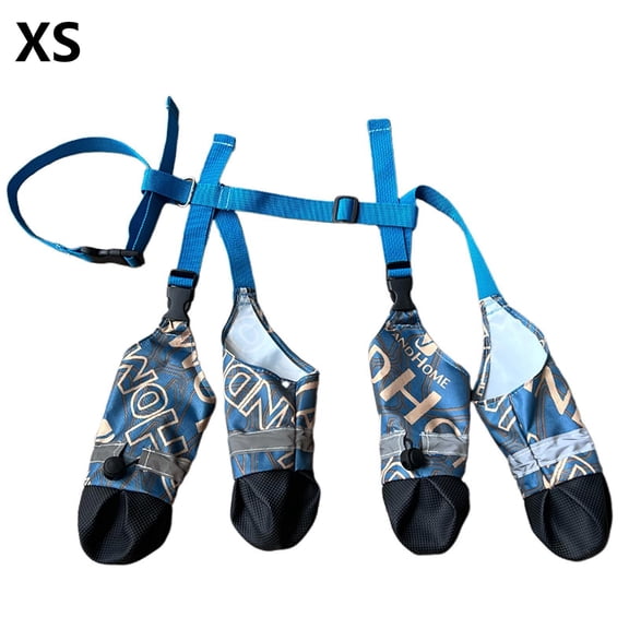 Dog Boots Blue Small Breed XS, Waterproof Anti Slip Shoes 1 Pack Size XS, Winter Snow Paw Protectors, Puppy Yorkie Chihuahua Walking, Rain Booties, Oxford Fabric, Salt Ice Defense, Mud Guard