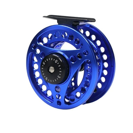 All Metal Cnc Adjustable Unloading Force Cast Weight Saltwater Fly Reel 5/6 Blue