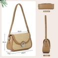 thumbnail image 2 of Beach Bag for Women Summer Purse Woven Vacation Handbags Leather Wicker Crossbody Bag for Spring 2025, 2 of 6