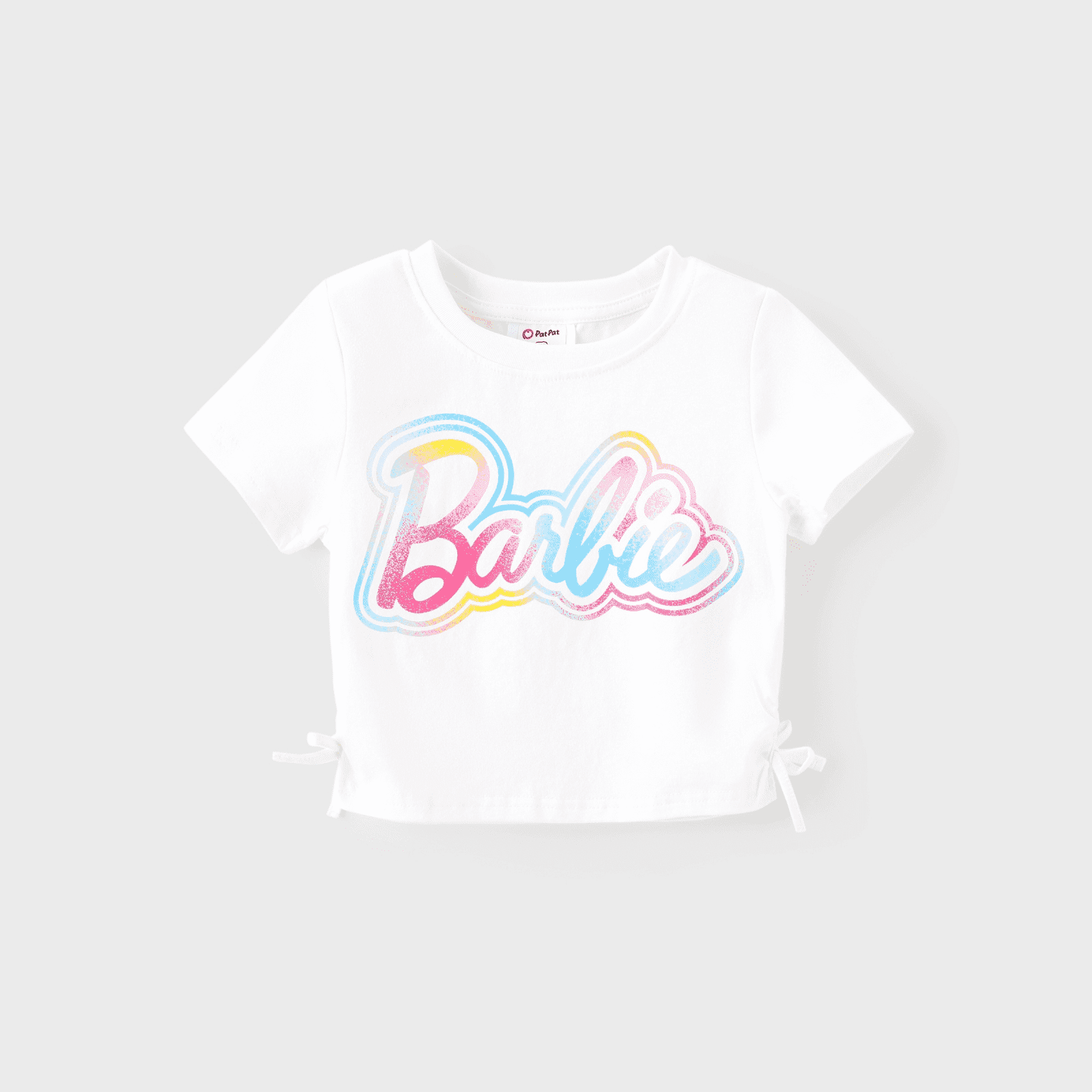 Barbie Girls Dress Cotton Drawstring Short Sleeves Top with Smocking Skirt Set Sizes 3-13