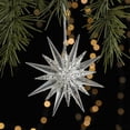 thumbnail image 1 of Adorno colgante navideño de plástico brillante | Pequeño adorno navideño blanco para hacer tú mismo, 10 x 12 cm, ligero, para colgar en el árbol | Decoración navideña para ventana y chimenea, 1 of 6