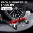 thumbnail image 2 of 6000 LBS Wheel Dolly Jack Set of 4 - Hydraulic Tire Dolly with Foot Pedal and 360 Degree Rollers for Truck RV Garage Vehicle Moving, 2 of 6