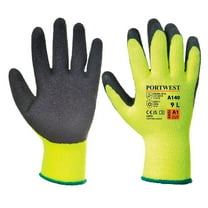 Portwest A140 Thermal Grip Work Gloves Palm Dipped Black, Small