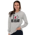 thumbnail image 3 of Funny Couples Matching Set Beard Butt Women Plus Size Long Sleeve Graphic Tee Brisco Brands 3X, 3 of 6