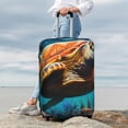 thumbnail image 3 of Lsque Colorful Flower Sea Turtle Printed Luggage Cover, Travel Luggage Protector,Scratch and Dirt Resistant, Fits 18-32 Inch Luggage - X-Large, 3 of 9