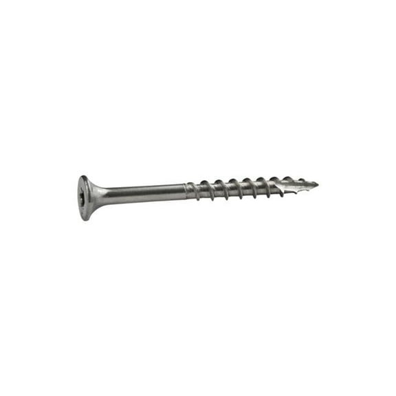No.8 Wire x 2 in. Star Bugle Head Deck Screws, Silver - 1 lbs - Pack of 128 - Case of 6