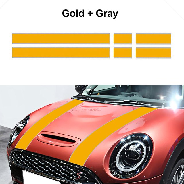 For Hood Rear Trunk Stripe Stickerfront Cover Trim Vinyl Decals For Mini Cooper One S Jcw R56 R57 R58 F54 F55 F56