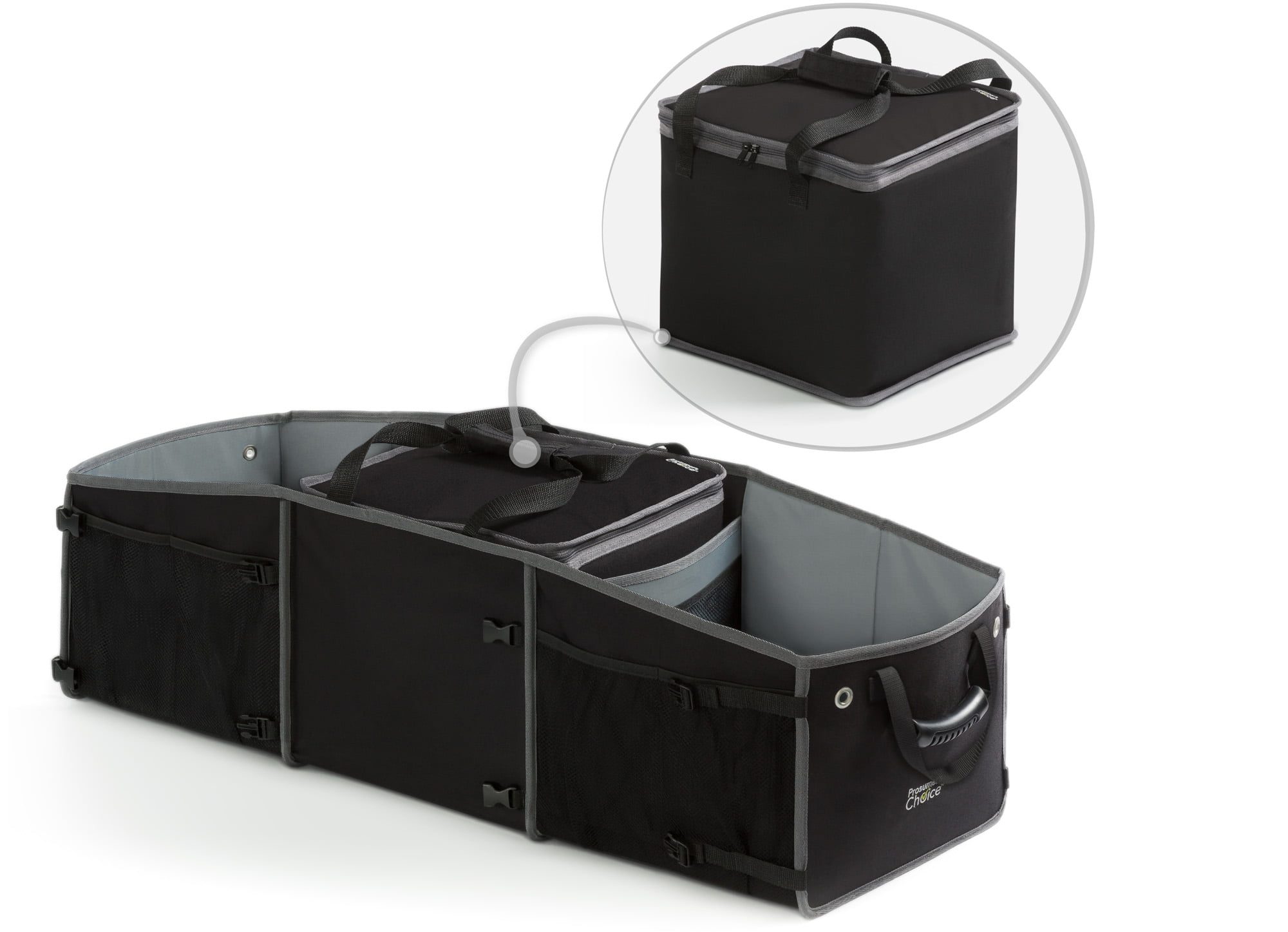 Basics Car Trunk Organizer with Insulated Cooler Bag