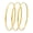 Yellow, variant on Stainless Steel Three Stackable Womens Bangle Bracelets