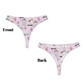 thumbnail image 3 of Balery No Drama Llama Tangas de Algodón para Mujer con Estampado – Ropa Interior Sexy, Transpirable, G-string-Large, 3 of 6