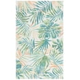 thumbnail image 2 of SAFAVIEH Malibu Faris Botanical Polyester Machine Washable Area Rug, Ivory/Green, 8' x 10', 2 of 12