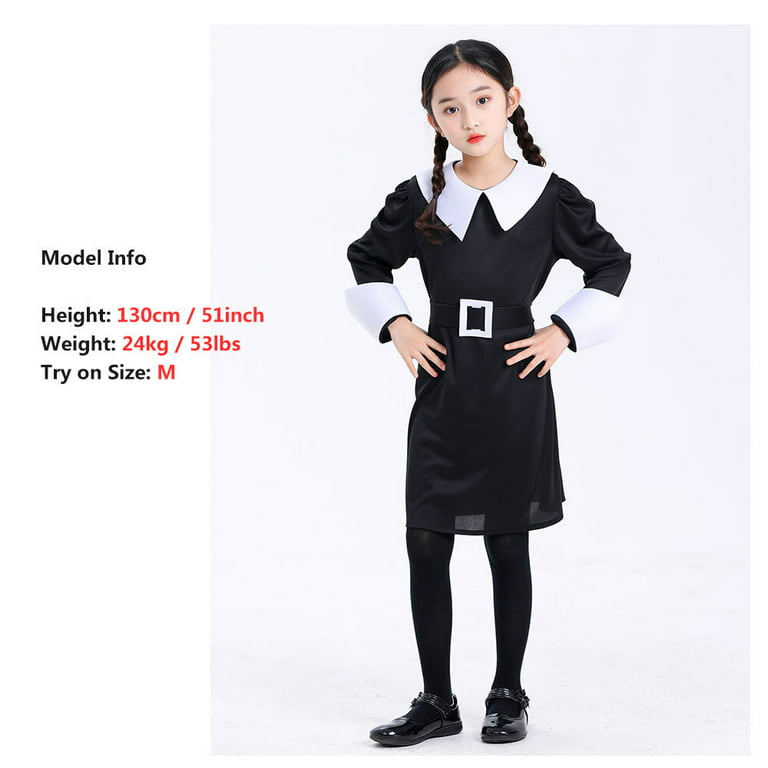 Addams Dress Cosplay Costume Wednesday Addams Family Dress for Women Floral  Dress Halloween Costume